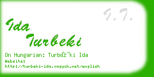 ida turbeki business card
